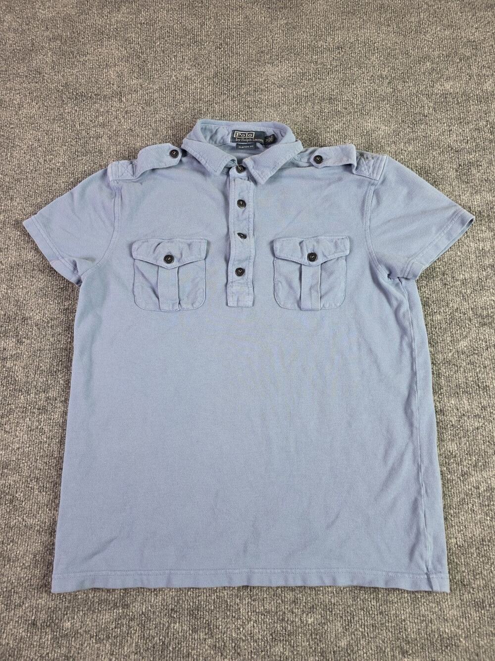 Polo By Ralph Lauren Shirt Mens Medium Cotton Blue Cargo T-shirt
